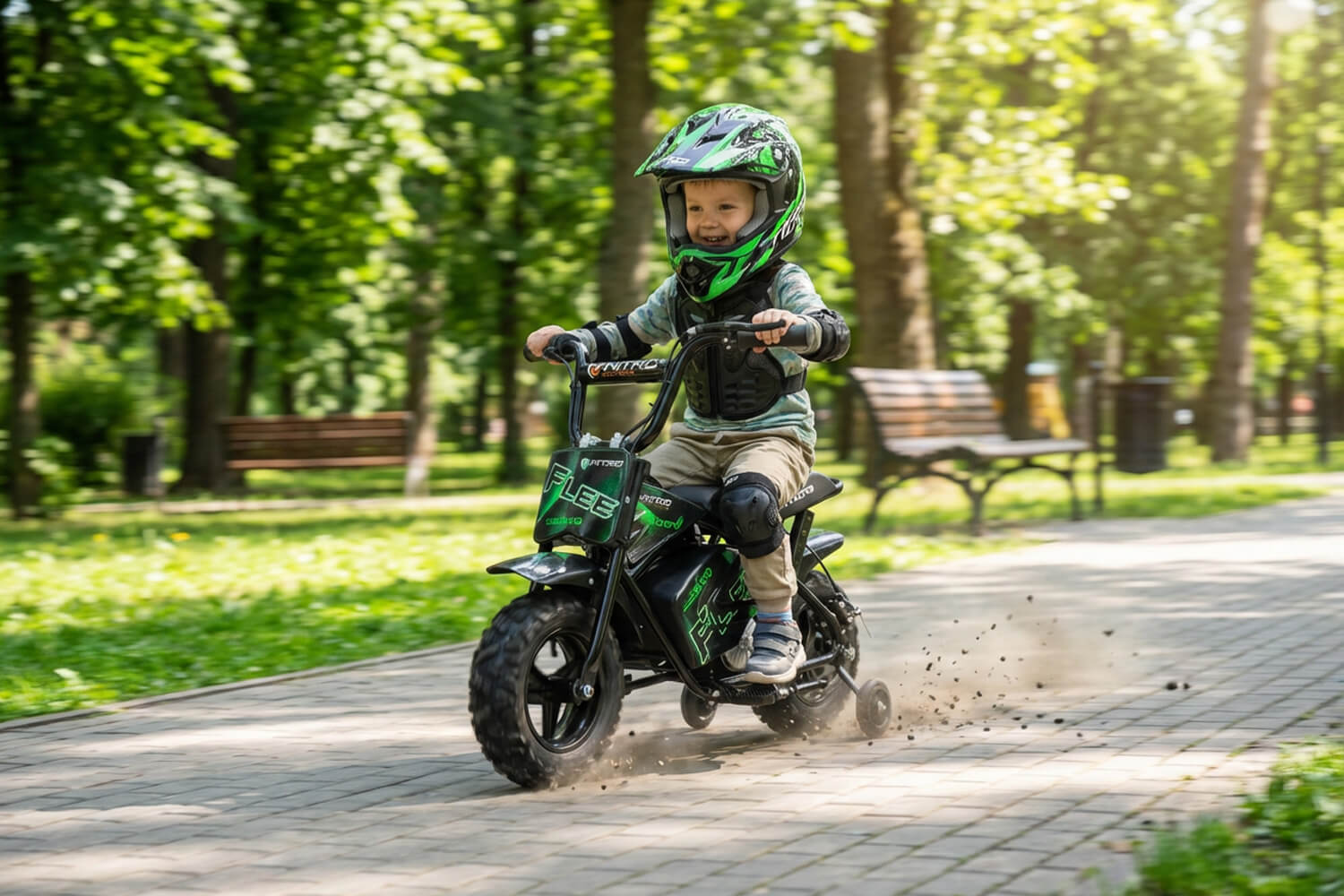 Eco Flee 300W 24V Elektrisch Mini Crosser Voor Kinderen